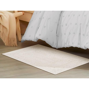 Hausattire Hand Woven Jute Braided Rug, 2'x3' Natural, Reversible Boho Entry Area Rugs for Kitchen, Living Room I Farmhouse Indoor Outdoor Decorative Floor Rug, 24x36 Inches