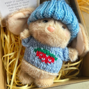 Mini Bunny Hug Cute Easter Gift Plush 2025 Bunny in a Box Hugs Positive Bunny Stuffed Animal Rabbit Soft Floppy Easter Ideas Bunnies Basket Stuffers Doll Emotional Support Inspirational Gifts 