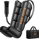 SAN HIMA Air Compression Leg Massager - Sequential Full Leg Compression Boots for Circulation & Pain Relief | 6 Modes 6 Intensity Recovery Boots for Athletes - Feet, Calves & Thighs (Large)