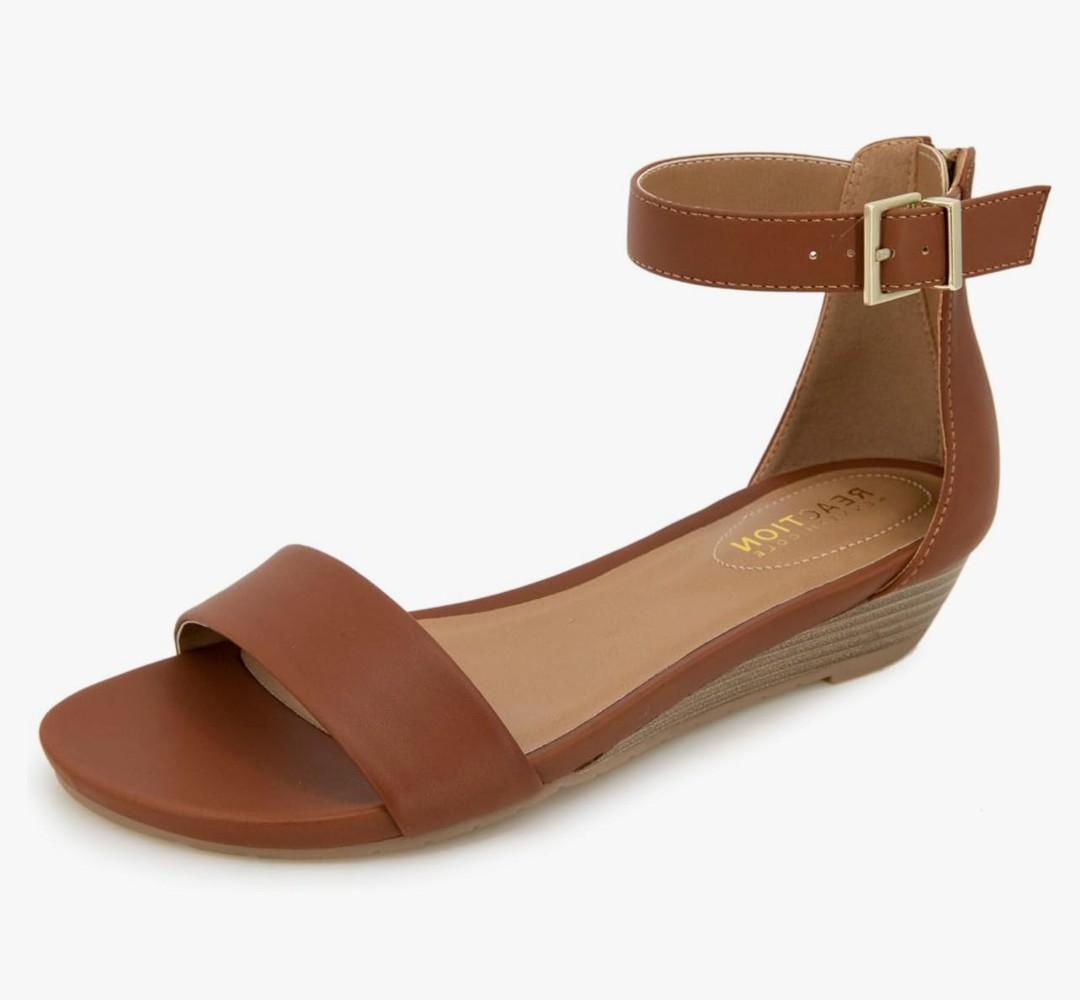 Kenneth Cole REACTION Women's Viber 2 Piece Wedge Sandals, Size 9