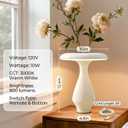 2-in-1 Ceramic Table Lamp, Perfect Mother’s Day Gift for Mom, RGB Color-Changing & 3000K LED Bedside Lamp, Modern Vase Lamp for Bedroom, Nightstand & Desk Decor