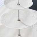 Cupcake Stand- Jusalpha 3-Tier White Porcelain Cake Stand Dessert Stand-Cupcake Stand-Tea Party Serving Platter, Comes in a Gift Box- Free Sugar Tong