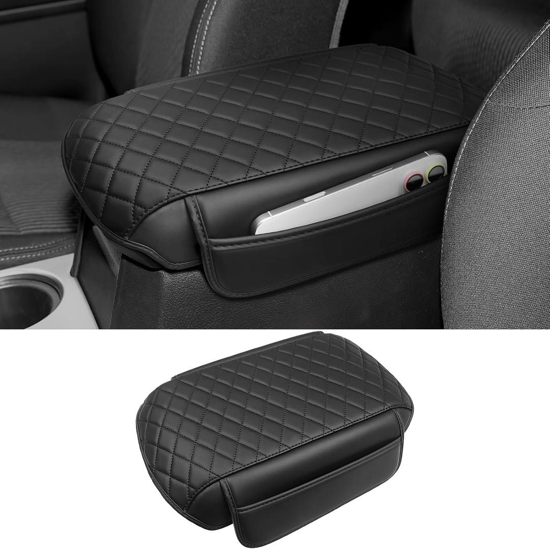 BIBLOZ Center Console Armrest Cover for Toyota 4Runner 2010-2022 2023 2024 Accessories Leather Center Console Cover Armrest Cover Cushion Protector
