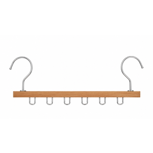 StorageWorks Hat Rack, Closet Organizer and Storage for Baseball Caps,Set of 4 with 6 Adjustable Stainless Steel Clips, Fits All Caps, Natural Wood Color