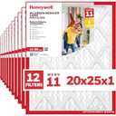 Honeywell 20x25x1 MERV 11 Allergen Reducer 11000 Electrostatic Pleated HVAC AC Furnace Air Filter (12-Pack) | Replacement Filter for Home Use | Made in USA