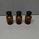 Klmnop 3 Pcs 125ml Lab Glass Reagent Bottle, Wide Mouth Amber Bottle with Ground Stopper for Labs,Universities and Home(Amber)