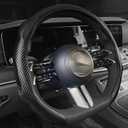 Quick Install Sporty Carbon Fiber Pattern Steering Wheel Cover Universal fit 14 to 15 inches Car Sendan Coupe SUV Pickup 14.5 to 15