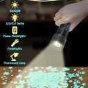 201 Pcs Glow in The Dark Stars Stickers for Ceiling, Toddler Stocking Stuffers Wall Room Decor Gifts, Luminous 3D Glowing Stars Easter Basket Stuffers for Kids Boys Girls - Blue