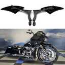 DREAMIZER 8mm/10mm Black Motorcycle Universal Blade Rear View Side Mirrors Compatible with Harley Street Bike Scooter Chopper Cruiser Sportster Dyna Softail Dirt Bike