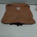YIOIOIO Women's 2 Pieces Basic Seamless Tank Tops Sleeveless Crew Neck Workout Exercise Crop Camis (Brown, M)