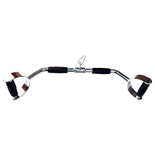 Press Down Bar Cable Attachment LAT Pull Down Bar Pull Down Machine Attachments V-shaped Bars with Rubber Handgrips & Revolving Hanger(28 Inch)