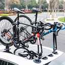 ROCKBROS Suction Cup Bike Rack for Car Roof Top Sucker Bike Rack Quick Release Aluminium Alloy Bike Carrier with Sucker for 2 Bike
