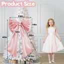 Large Pink Bow for Coquette Room Decor, 40x24 In Satin Ribbon Tie Coquette Birthday Decorations, Giant Pastel Pink Hanging Wall Decor for Ballerina Girl Just Want to Be One (Internal Stability Layer)
