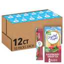 Crystal Light Raspberry Green Tea Naturally Flavored Powdered Drink Mix, 120 ct Pack, 12 Boxes of 10 On-the-Go-Packets, BB Date 01AUG21