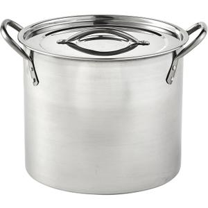 IMUSA Stainless Steel Stock Pot with Lid, 20 Quart, Silver, 20.6 Quarts