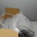 Triangular Wedge Pillow Headboard Twin XL with One Side Pocket Large Bolster Cushion Headboard Backrest Wedge Pillows with Detachable Cover,Light Grey, 39 * 10 * 20in