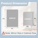 16x24 Inch Medicine Cabinet with Mirror for Bathroom, Silver Aluminum Bathroom Medicine Cabinet, Recessed or Wall Mount Medicine Chest Over Sink, Modern Farmhouse Style, Fully Assembled
