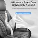 HChengkikz Car Seat Covers Full Set, Full-Wrap Faux Leather (Gray) | Universal Fit for SUV Truck Pickup Sedan, Waterproof with Memory Foam Lumbar Support, Airbag Compatible