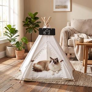 Dog & Cat Tent, Cat Houses for Indoor Cats, Washable Cat or Dog Houses