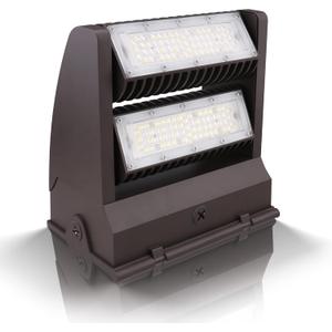 Rotatable LED Wall Pack Light 80W 5000K 10,800 lumens, Adjustable Head LED Wall Pack Light - Great for Area Light, Warehouse, Industrial and Commercial Use (80W)