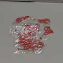 PATIKIL Beadable Keychains, Metal DIY Beaded Keychain Making Kit with Key Rings Blank Chain Bar (Red)