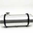 JSD 4.5 Gallons 8"x22" Aluminum Spun Round Gas Tank Fuel Tank End Fill 1/4"-18NPT Outlet With CAP