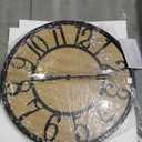 LEIKE Extra Large Wall Clock,Silent Little Ticking,Battery Operated Round Modern Wood Wall Clocks for Living Room, Bedroom,Farmhouse,Office Vintage Big Home Decor-32 -Arabic Number (32 Inch, Light-arabic Number)