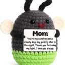 3 x AVALYNNE Sentimental Gift for Mom from Daughter Son - Cute Crochet Firefly Plush Toy, Mother's Day Birthday Christmas Valentines Day Thank You Present, Meaningful Mom Keepsake