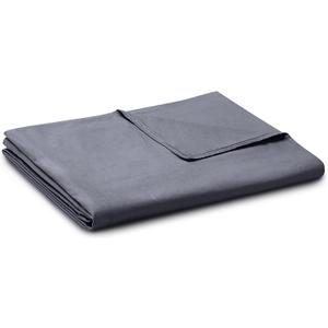 YnM Exclusive Cotton Duvet Cover for Weighted Blankets with 16 Strings (Dark Grey, 48"x72")