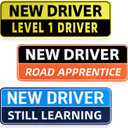 3pcs New Driver Magnet for Car, Reflective Funny Student Driver Magnet Removable Novice Safety Sign Bumper Stickers Supplies for Car Accessories