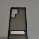 TORRAS Strong Magnetic & Seamless Stand for Samsung Galaxy S25 Ultra Case, Fit for MagSafe, Mil-Grade Drop Protection, Kickstand for Samsung Galaxy S25 Ultra Case, Translucent Back/Blue Edge