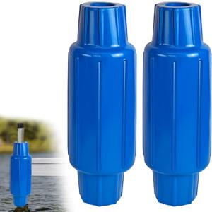 Dock Fender Bumper for Post, Boat Dock Bumpers Slide-Over Post Pole, Slip-On Dock Leg Pipes and Mounting Brackets, Vertical Protection Dock Guards, Soft UV-Resistant Marine-Grade Vinyl (18 inch, Blue)