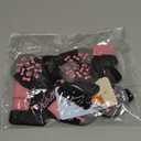 KOOLTAIL Anti Slip Dog Socks for Hot/Cold Pavement to Prevent Licking Paws, Dog Boots&Paw Protector with Grippers for Hardwood Floors,Traction Control No Twist Booties for Dogs M (Pink with Woof Pattern)