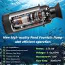 Pond Fountain Aerator，1HP 110V 750W Fountain Pump