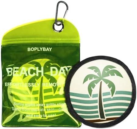 BOPLYBAY Natural Sand Remover Pouch for Beach | Aloe & Oat Powder, Talc-Free & Hypoallergenic | Waterless Cleaner for Feet, Swimsuits, Pets | Eco Travel Gift