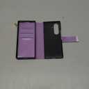 Samsung Galaxy Z Fold 7 Bling Wallet Phone Case, Glitter Flip Leather Cover with Zipper Card Slots Holder Kickstand & Wrist Strap for Women Girls Galaxy Z Fold 7 - CSF Purple