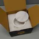 Repan White Marble Salt Cellar with Lid | 4x2.5 Inch Stone Storage Jar for Salt, Spices, Jewelry | Decorative Marble Container for Kitchen, Living Room, Bedroom, Bathroom and Home Décor