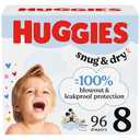 Amazon.com: Huggies Size 8 Diapers, Snug & Dry Baby Diapers, Size 8 (46+ lbs), 96 Count (2 Packs of 48), Packaging May Vary : Baby