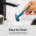 8 x Double Edge Safety Razor, Single Blade Razors for Men and Women, with 10 Stainless Steel Safety Razor Blades, Smooth and Close Wet Shaving, Plastic Free, Blue