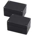 Junction Box, Zulkit Project Box IP65 Waterproof Outdoor Box ABS Plastic Electrical Boxes Electronic Enclosure Black 3.94 x 2.68 x 1.97 inch (100X68X50mm) (Pack of 2)
