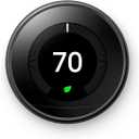 Google Nest Learning Thermostat (3rd Gen)  Smart Wi-Fi Thermostat Display & Mounting Plate Only, Energy-Saving, Compatible with Alexa & Google Assistant, Black