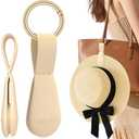 Magnetic Hat Clip 1-Pack - The Light Khaki Hat Clip for Travel on Bag, Magnetic Hat Clips for Bag, and Secure Hat Holder for Travel on Caps & Beach Hats, Vacation Essentials