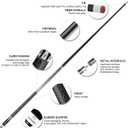 HomeSeason Pool Cue Stick 58" Billiard Cue Sticks Nylon Thread Grip Professional Low Deflection Pool Sticks