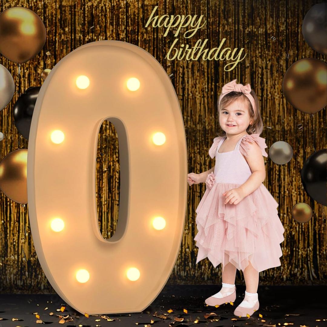 imprsv Marquee Light Up Letters, 3FT Mosaic Letters with Light for Baby Shower Graduation Party Decor, Large O for Engagement Wedding Party Decorations (Need to Assemble)