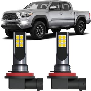 XFLHEHD Tacoma LED Fog Lights Compatible with 2012-2023 Toyota Tacoma Fog Light Bulbs Kit, 6500K Cool White, Pack of 2