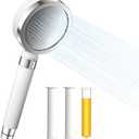 Korean Beauty VC Scent Handheld Filter Shower Head with Rotary Switch | Anti-Chlorine Hard Water Filter, Gentle Skin & Smooth Hair, Easy Install