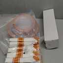 I00000 350 Pcs Clear Orange Plates for 50 Guests, Orange Disposable Plates Set Include 10" Dinner Plate, 7" Dessert Plate, 50 Cups, 50 Pre Rolled Napkins with Cutlery Set for Party and Wedding