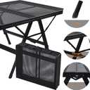 WildFinder 3 FT Folding Grill Table, Portable Camping Table for Outside, 3 Adjustable Height Folding Table with Desktop, Lightweight Outdoor, Camping, Picnic, BBQ, 3x2FT