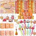 110PCS Groovy Party Favors Set Retro Hippie Birthday Decorations Supplies Gift Bags Hippie Boho Party Favors Boho Themed Birthday Party Shower Classroom Rewards