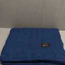 HIORIE Japanese Gauze Blanket, 8-Layered Twin Size, 100% Cotton, Lightweight Soft Breathable, All Season, Machine Washable, Navy, 69x79inches